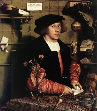 Portrait du Marchand Georg Gisze Renaissance Hans Holbein le Jeune Peinture à l'huile